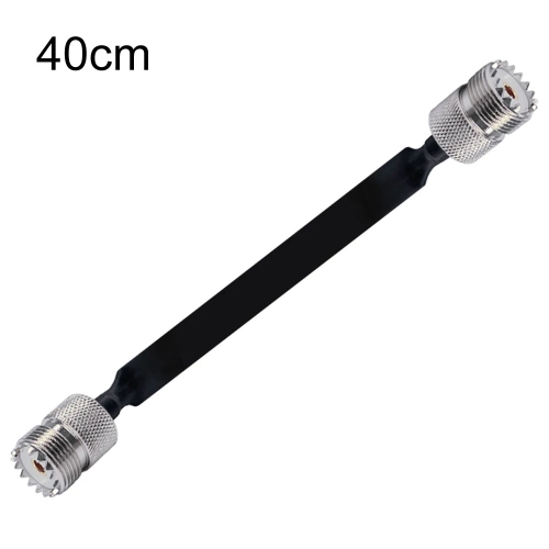 

Window/Door Pass Through Flat RF Coaxial Cable UHF 50 Ohm RF Coax Pigtail Extension Cord, Length: 40cm(Female To Female)
