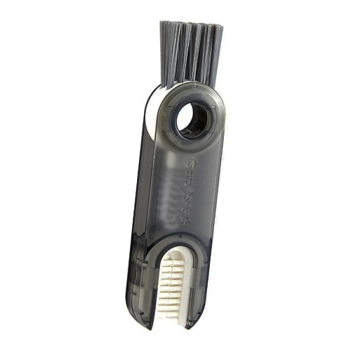 

3 In 1 U shaped Cup Lid Cleaning Brush Water Bottle Cover Groove Cleaner(Gray)