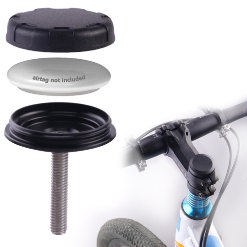 

For AirTag Tracker Case Bicycle Hidden Headset Mount Anti-Theft Bike Locator Bracket Holder, Style: Round
