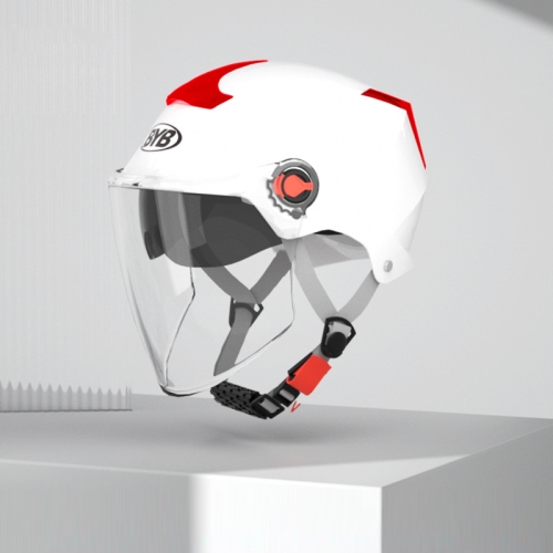 

BYB Unisex Motorcycle Electric Bike Riding Helmet(Ivory White)