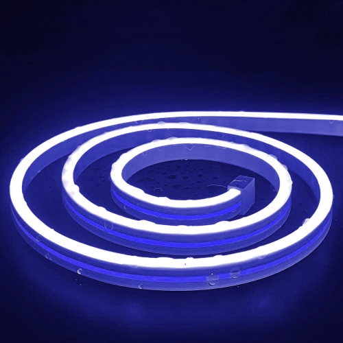Tira de luz LED de 2 m y 5 V Juego de tiras suaves de silicona de neón flexible USB (azul)