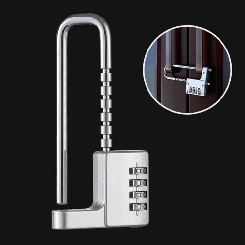 

Shoe Cabinet Office File Cabinet Adjustable Lock Length Pull Hand Lock Password Cabinet Door Lock(Silver)