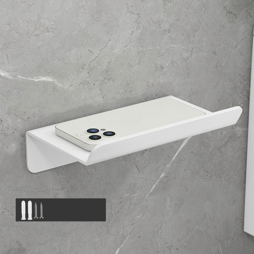 Stainless Steel Bathroom Roll Paper Holder No-Punch Cell Phone Storage Shelf, Style: Phone Rack (White) фитинг цанговый прямой под ф10 с наружн g1 4 steel camozzi x6512 10 1 4