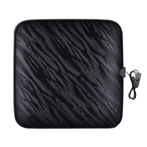 Cuscino del sedile riscaldante elettrico con interfaccia USB per auto da 5  V, colore: nero