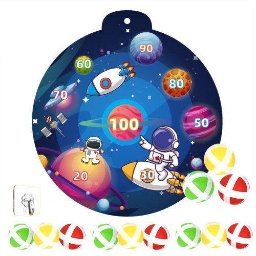 

Kindergarten Indoor Outdoor Sticky Target Ball Toys With 12 Balls, Style: Space Travel