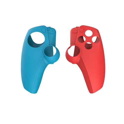 

For PS5 PlayStation Portal Game Console DOBE Split Silicone Protective Case(Red and Blue)