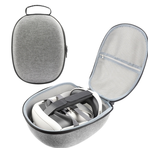 

For Meta Quest 3 VR Storage Bag EVA Hard Shell Case Handbag(Grey)
