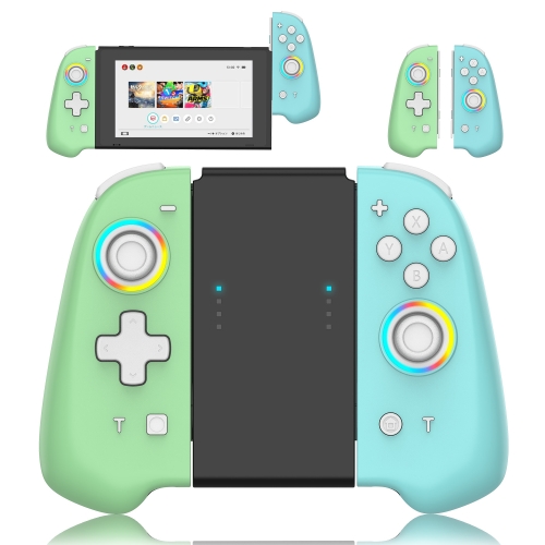 

For Switch Joycon With Colorful Light Left And Right Handle(White Button)