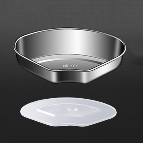 

Kacheeg Stainless Steel Fan-Shaped Steamer Tray Household Childrens Supplementary Food Steampak, Specification: Large Steamed Box+PP Cover