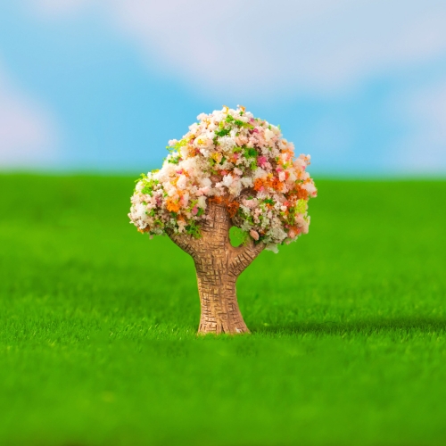 

5pcs Micro-Landscape Simulated Green Trees Flowers DIY Gardening Ecological Ornaments, Style: No. 16 Sakura Tree
