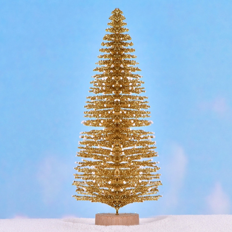 

Christmas Tree Micro Landscape Accessories PVC Home Decoration Ornaments, Size: 12cm Golden