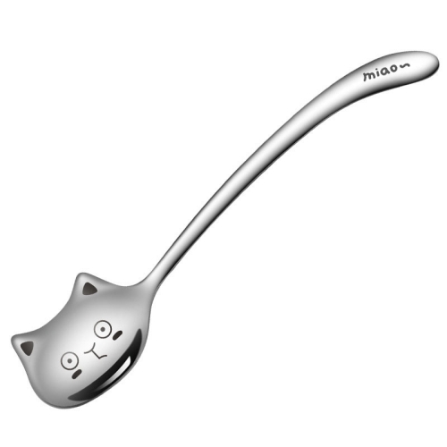 

Kacheeg Stainless Steel Cats Spoon Cute Coffee Dessert Ladle Stirring Stick, Style: Miao