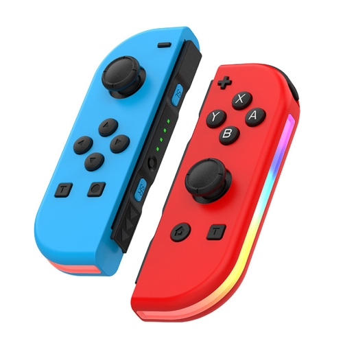 

JOY-02 Gaming Left And Right Handle With RGB Lights Body Feel Bluetooth Gamepad For Switch / Switch OLED / Switch Pro / Switch Lite / Switch Joycon(Blue Red)
