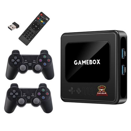 

G10 GAMEBOX TV Box Dual System Wireless Android 3D Home 4K HD Game Console Support PS1 / PSP, Style: 64G 30,000+ Games (Black)