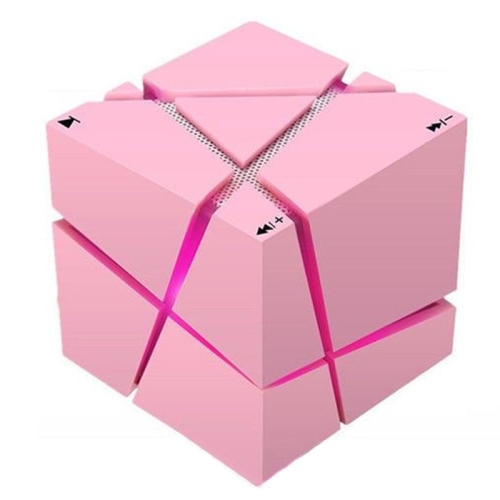 

Qone Cube Shape AI Smart Voice-Controlled Bluetooth Speaker RGB Light Mini Wireless Audio, Color: Pink