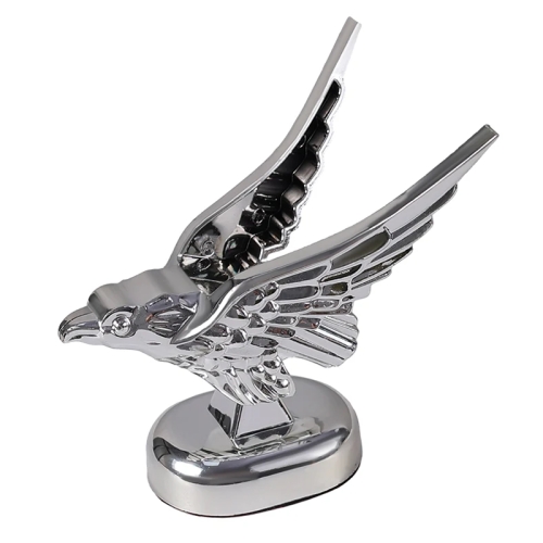 

Car Hood Decoration 3D Spread Wings Flying Eagle Modification Universal Car Emblem(Silver)