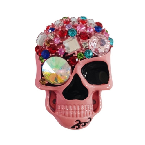 Color Diamond Skull Auto-Entlüftungs-Aromatherapie-Clip (Rosa)
