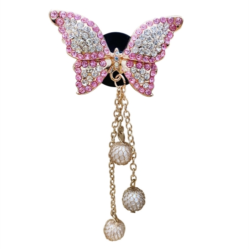 

Butterfly Tassel Pearl Diamond Car Air Vent Aromatherapy Clip(Pink)