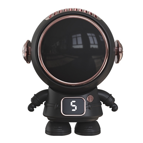 

Mini Cartoon Astronaut Halter Fan Silent Handheld Portable Leafless Fan(Black)