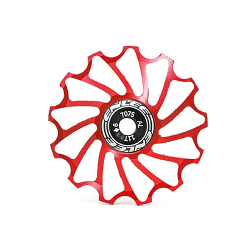 

ENLEE Mountain Bicycle Rear Derailleur Guide Wheel Ceramic Bearing Tension Pulley, Size: 11T(Red)