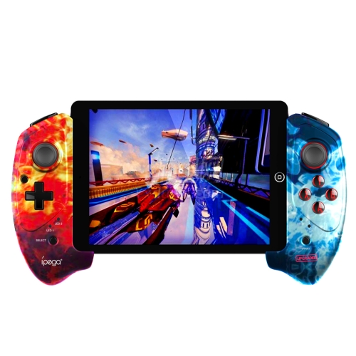 

IPEGA PG-9083 Phone Tablet Bluetooth Wireless Stretch Gamepad For Android / IOS / PS3 / Switch(B Flame Red Blue)