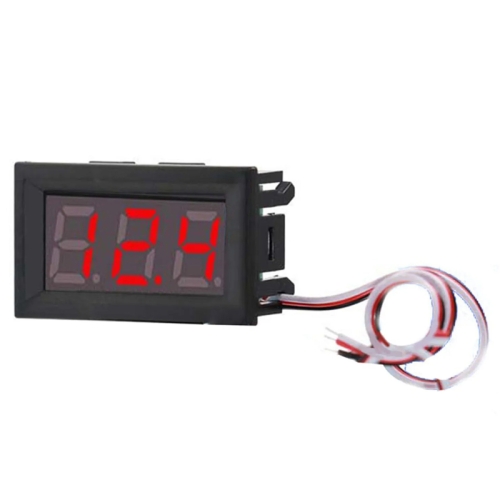 

0V-30V 3 Wire DC Voltmeter Terminal 0.56 Inch LED Digital Voltmeter Accessories Reverse Connection Protection, Color: Red