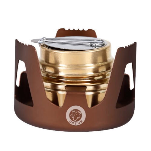 

CSTUR Y2218 Outdoor Ultralight Aluminum Stove Camping Fishing Portable Liquid Alcohol Stoves(Bronze)