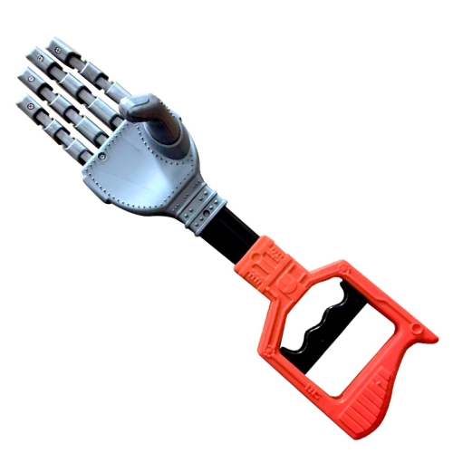 Robot Claw Hand Grabbing Stick Kids Wrist Strengthen Toy(Gray Red)
