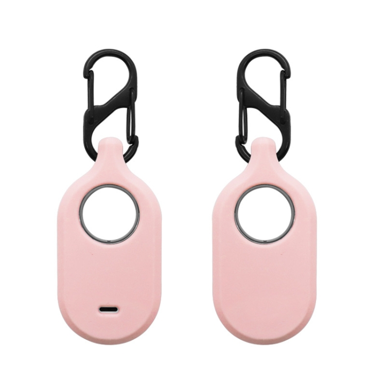 

For Samsung Galaxy SmartTag2 With Key Ring Silicone Protective Case, Style: S Buckle Pink