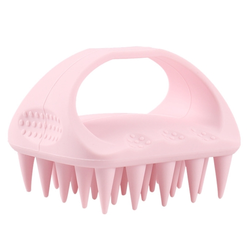 

Square Soft Silicone Hair Shampoo Massage Brush Clean Scalp Massage Comb(Pink)