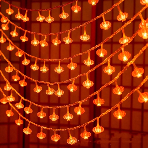 

6m 40 Light New Year Chinese Red Lantern LED Lights(Little Red Lantern)