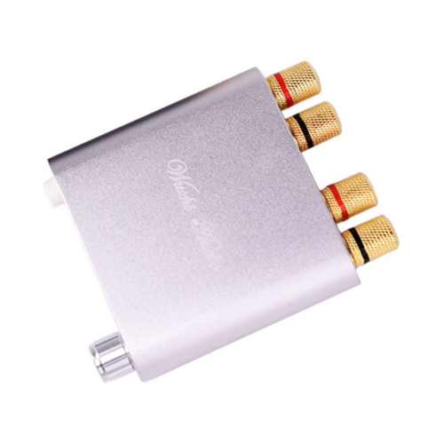 100W+100W Bluetooth Audio Digital Amplifier Board Module AUX USB External Sound Card(Silver)