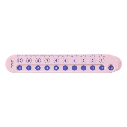 

Montessori Math Decomposition Ruler Kindergarten Children Numbers Addition and Subtraction Arithmetic Enlightenment Teaching Aids, Length: 25.5cm(Pink)