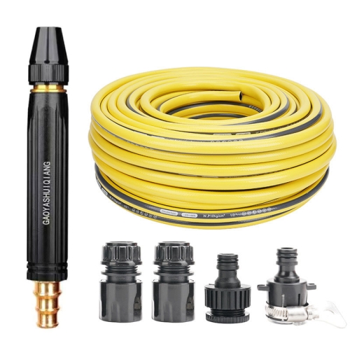 

Household High Pressure Car Wash Metal Water Jet Car Brushing Booster Nozzle, Accessories: 4 Connector+5m Pipe