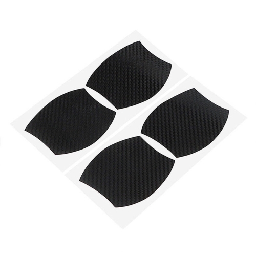

3 Sets Car Door Wrist Handle Protective Stickers Carbon Fiber Handle Protector(Black)