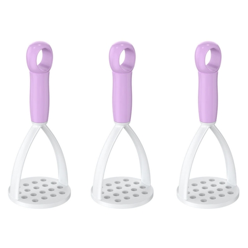 

3pcs Kitchen Manual Potato Masher Baby Supplement Food Mashing Tool(Purple)