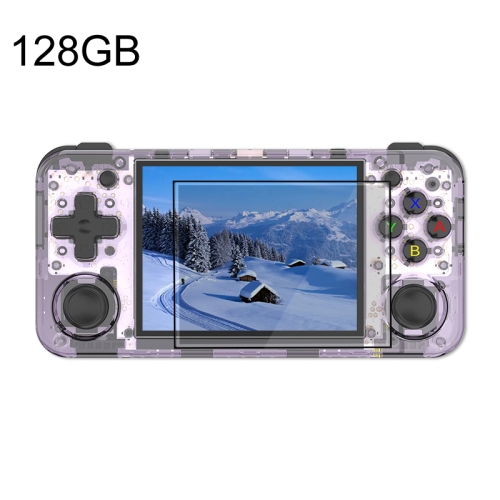 

ANBERNIC RG35XX H Handheld Game Console 3.5 Inch IPS Screen Linux System 64GB+128GB(Transparent Purple)