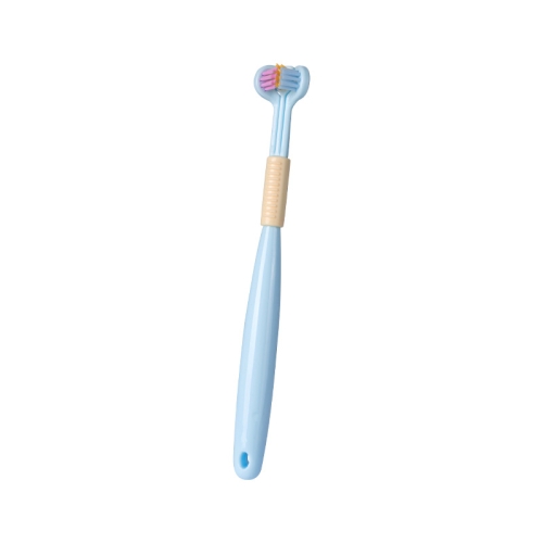 

YALINA Three Sided Toothbrush Soft Hair 360 Degree V Shaped Toothbrush A22 Kids Blue