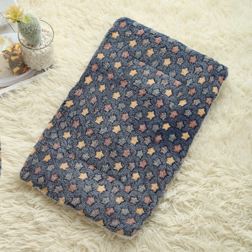 

79x60cm Thickened Pet Cushion Cat Dog Blanket Pet Bed(Blue Stars)