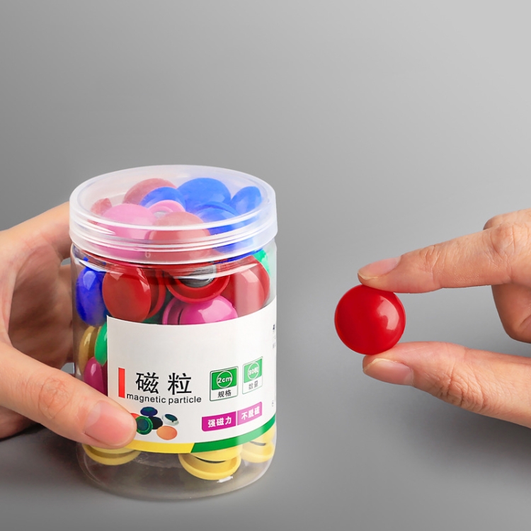 

80pcs/ Box 20mm Round Colorful Conference Teaching Whiteboard Paper Magnetic Buckle