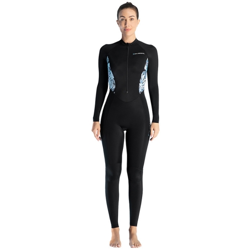 DIVE & SAIL Ladies Summer Thin Wetsuit Breathable Sunscreen Long Sleeve Quick Dry Swimsuit, Size: S(Black) sunshade sail oxford fabric rectangular 4x7 m black