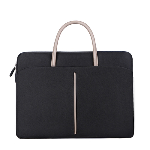 

15 -15.6 Inch Oxford Cloth Laptop Bag Mens Womens Briefcase with PU Handle(Dark Black)