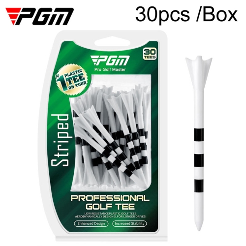 

30pcs /Box PGM 83mm Golf Ball Tee Limit Scale Line Tee Ball Holder, Model: QT027-White