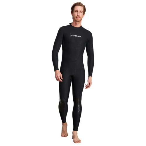 

DIVE & SAIL 3mm Long Sleeve One-Piece Warm Wetsuit Surfing Snorkeling Winter Swimming Gear, Size: S(Male Black)