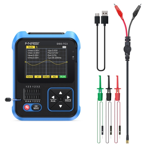 FNIRSI 3 In 1 Handheld Digital Oscilloscope LCR Transistor Tester, Specification: Standard 16 channel serial server xhciot nb1a1 rs485 to ethernet gateway modbus rtu to tcp mqtt http poe isolation edge computing