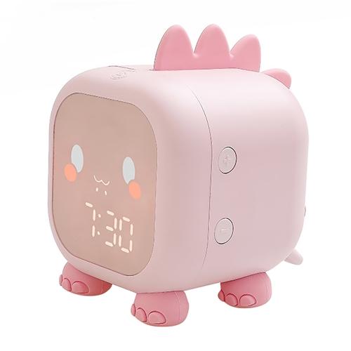 

Dinosaur Kids Alarm Clock Electronic Clock Multifunctional Chime Small Alarm Clock(Pink)