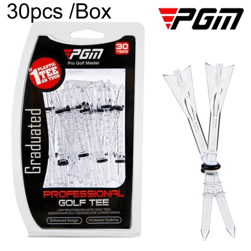 30pcs /Box PGM QT025 Golf Tee Limit Ball Studs With Adjustable Height of 83mm(White)