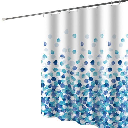 

80x180cm Home Thickened Waterproof Shower Curtain Polyester Fabric Bathroom Curtain(Blue Petal)