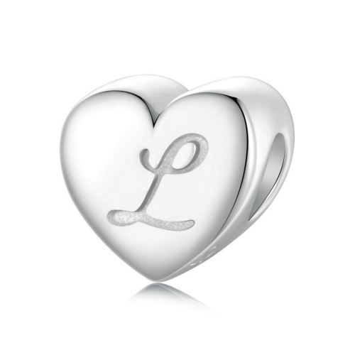 

S925 Sterling Silver Platinum-plated Love Letters DIY Beads(L)