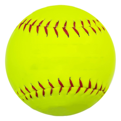 

11-inch Hand-stitched PVC Leather Cork Core Softball for Training and Games(Yellow)